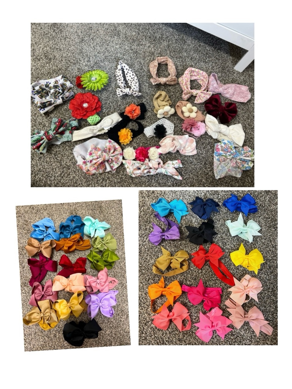 Bundle of 51 baby bows